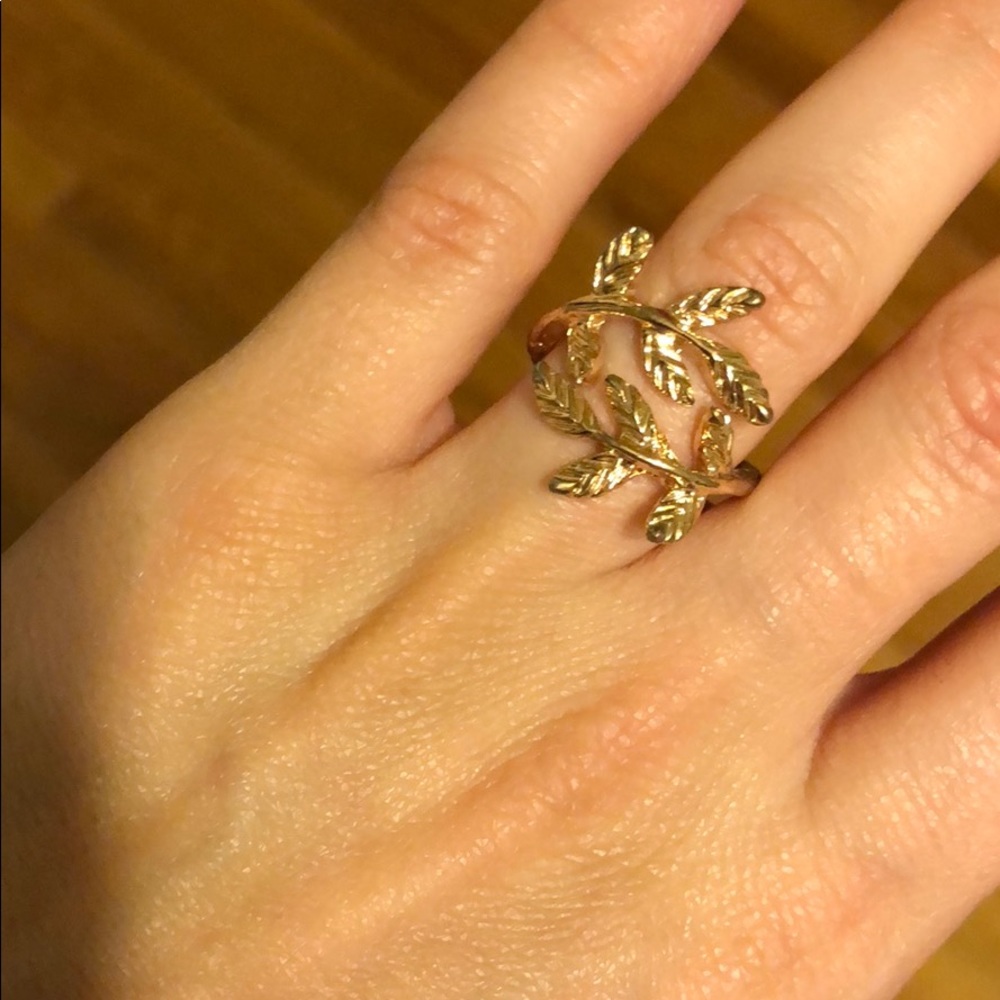 Rose Gold leaf ring